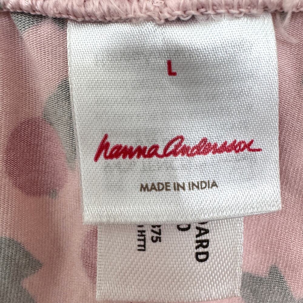 Hanna Andersson Womens Pajama Sleep Set Size L Holiday HannaSoft Christmas Pink - Picture 6 of 9